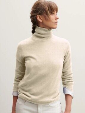 Eric Bompard Pure Cashmere Classic Women's Dark Teal Turtleneck Sweater